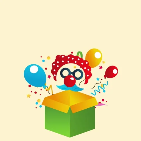 Fools April Day Square Animated Background Stock Footage 306840637