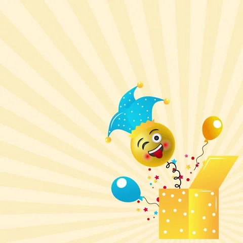 Fools April Day Square Animated Background Stock Footage 306840681