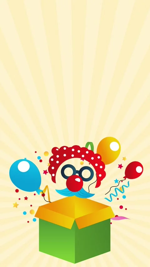 Fools April Day Vertical Animated Background Stock Footage 306840653