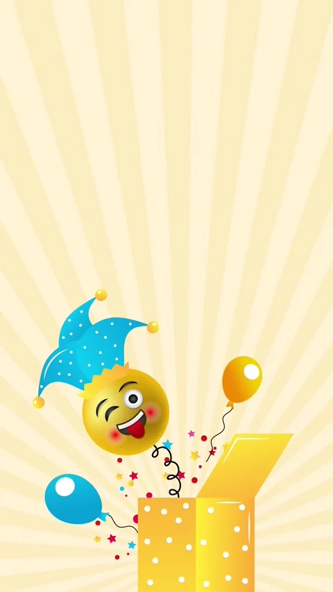 Fools April Day Vertical Animated Background Stock Footage 306840691