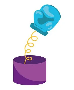 Fools day jester box Stock Illustration