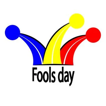 Fools day jester logo Stock-Illustration