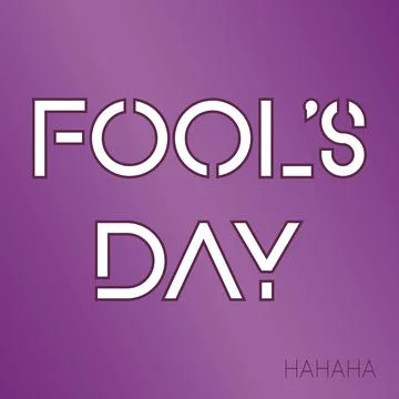 Fools day poster with text. Isolated vector sign symbol. Stock Illustration