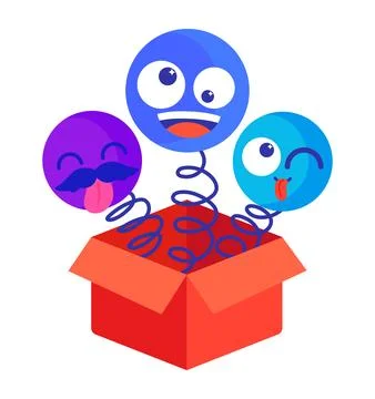 Fools day prank box Stock Illustration