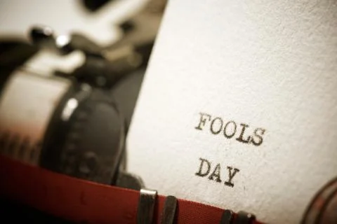 Fools day text Stock Photos