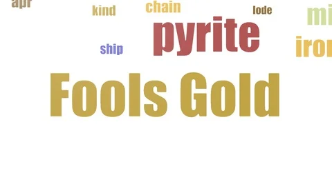 Fools Gold Tag Cloud Animated On White Background Stock Footage 103098160