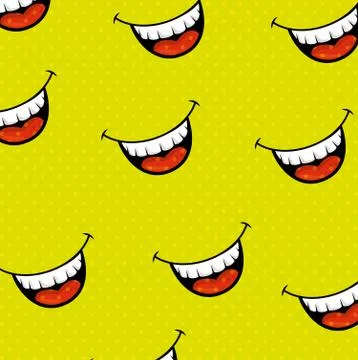 Fools mouth pattern background Stock Illustration