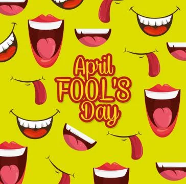 Fools mouth pattern background Stock Illustration