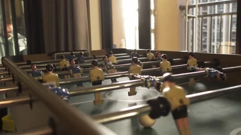 Foosball Game Low Angle, 4K Stock Footage 318793397