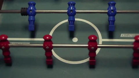 Foosball Match Over-Head Shot Stock Footage 47323111