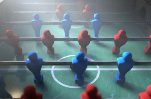 Foosball Players Stock Illustration