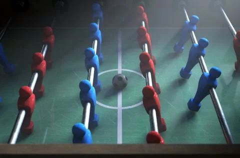 Foosball Players Stock Illustration