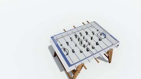 Foosball Table Game Isolated Stock Footage 320828024