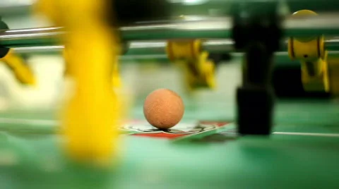 Foosball table hitting ball 스톡 동영상 624313
