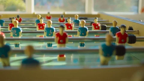 Foosball Table Opponents Stock Footage 71647117