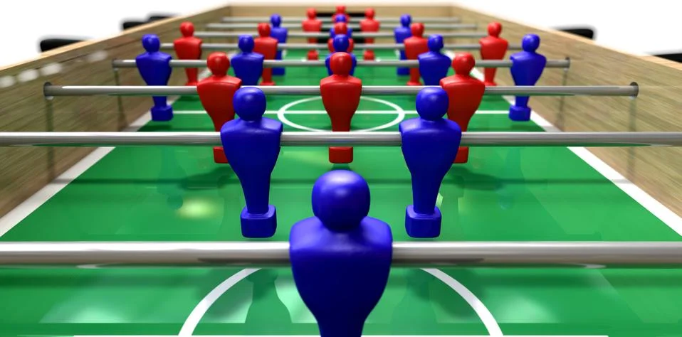 Foosball table perspective Stock Illustration
