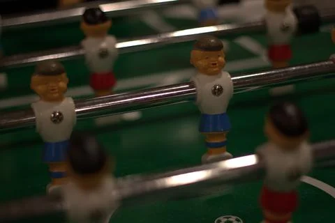 Foosball table player Stock Photos