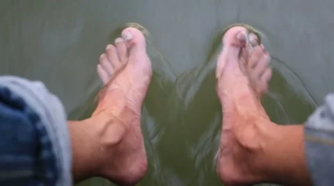 Foot and water Stock Footage 55855464