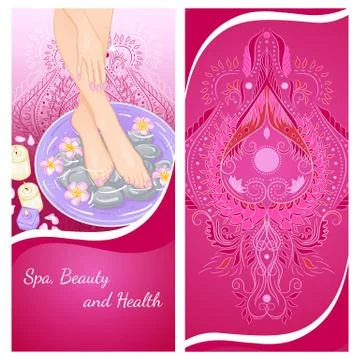 Foot bath flyer Stock Illustration