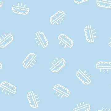 Foot bath line vector seamless pattern line Stock Illustration