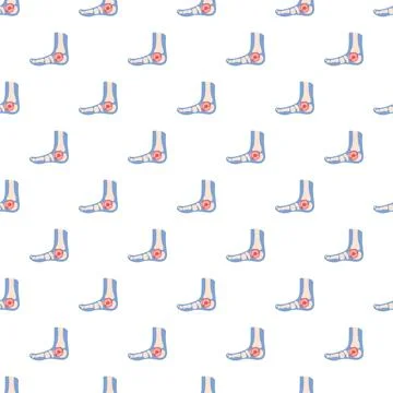 Foot bone anatomy pattern showing joint pain Stock Illustration