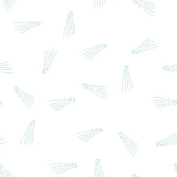 Foot bone glyph seamless pattern Illustrazione stock