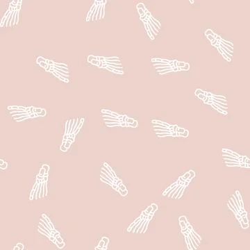 Foot bone line seamless pattern Stock Illustration