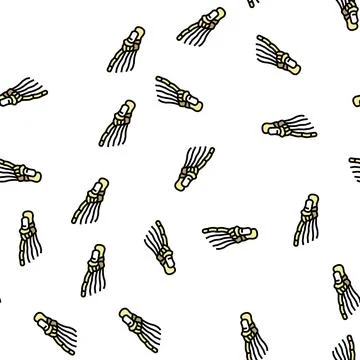Foot bone vector seamless pattern Illustrazione stock