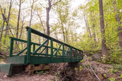 Foot Bridge Wide Angle Stock Photos