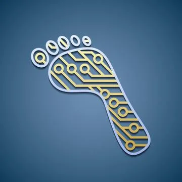 Foot with a chip Stock Illustration