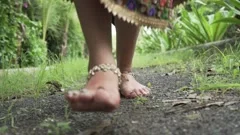 Women Foot Anklets Fashion Accessories, , Stock Video