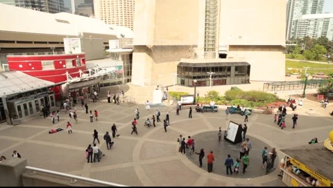 At the foot of CN tower Stock Footage 6530164