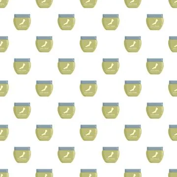 Foot cream jars creating seamless pattern background イラスト素材