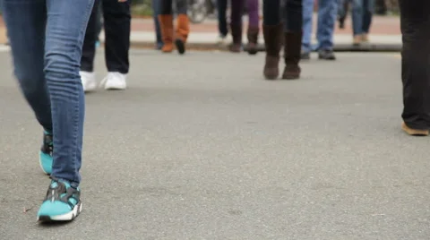 Foot crossing Stock Footage 61725291
