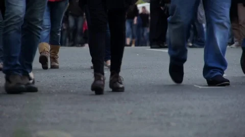 Foot Crowd 스톡 동영상 74597566