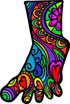 Foot Doodle Stock-Illustration