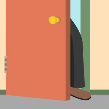 Foot in the door Stock Illustration