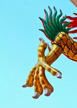 Foot of dragon statue Foto stock