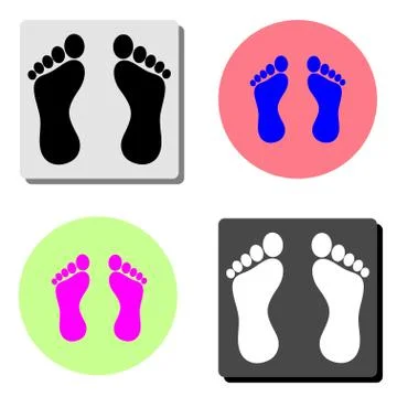 Foot. flat vector icon Stock Illustration