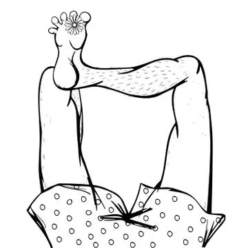 Foot with flower Stock Illustration