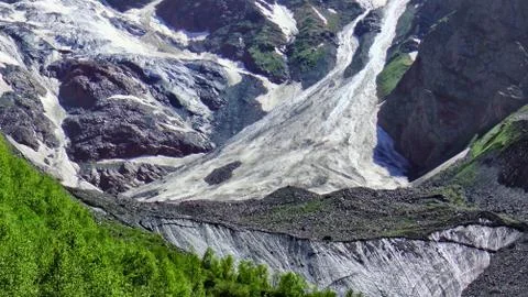 The foot of a glacier Stock Photos