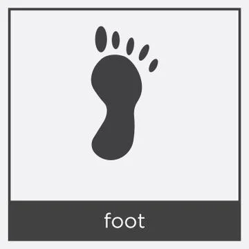 Foot icon isolated on white background Stock Illustration
