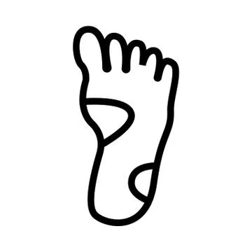 Foot icon vector. Isolated contour symbol illustration 库存插图