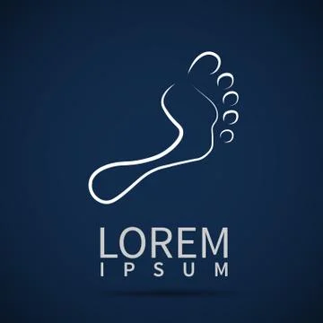 Foot icon vector leg symbol human illustration Ilustración de archivo