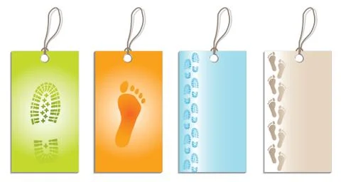 Foot labels Stock Illustration