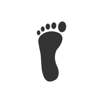 Foot, leg, print icon. Vector illustration, flat design. Stock Illustration