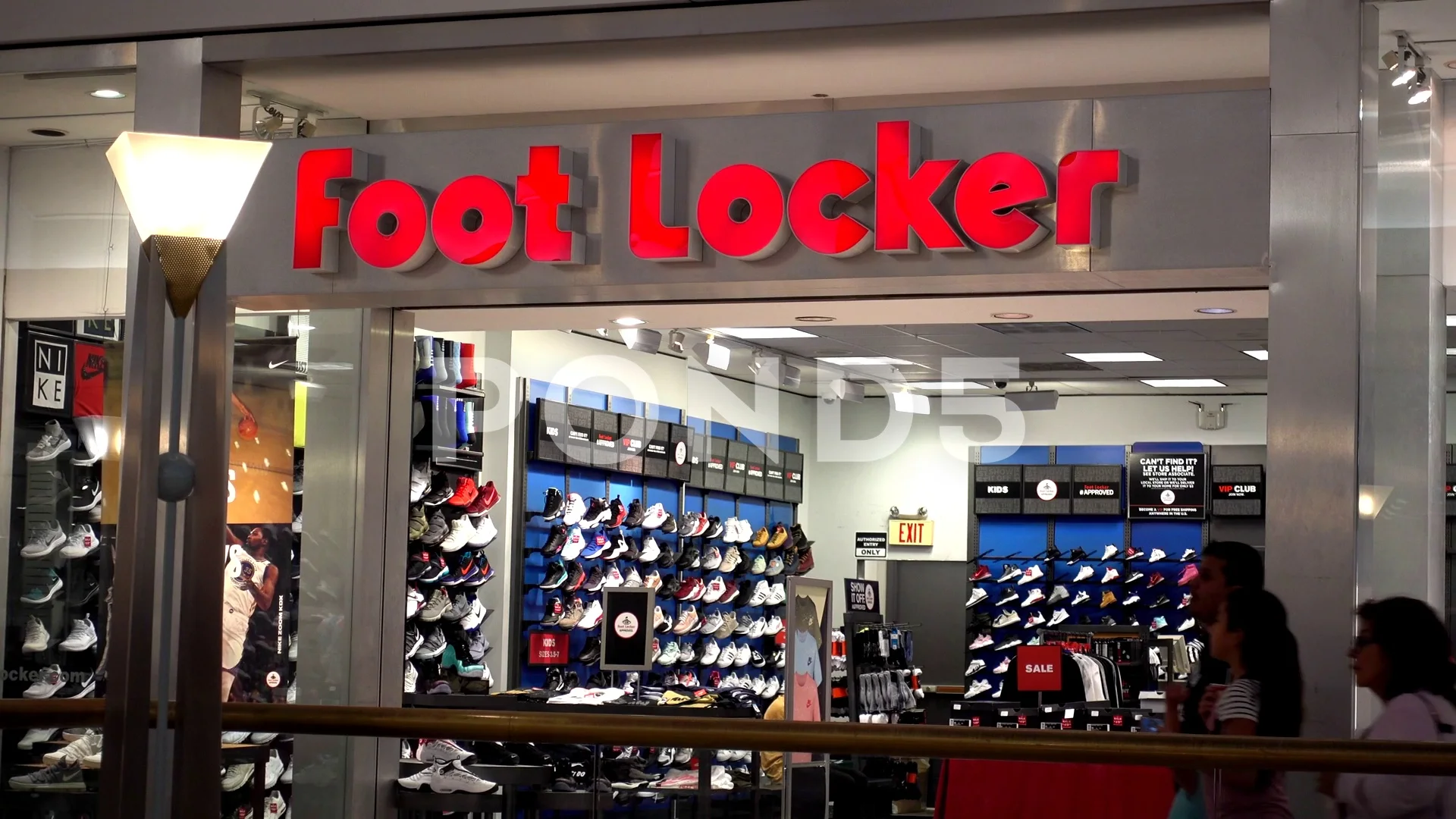 Foot Locker sportswear retailer, shoppin, Stock Video