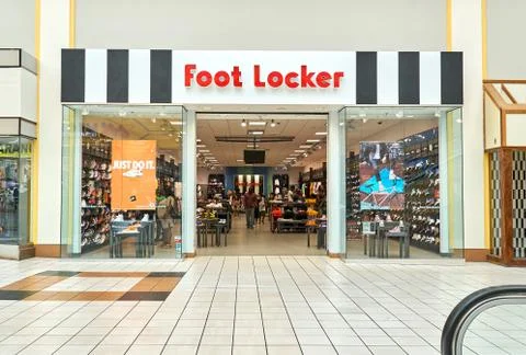 Foot Locker storefront. Stock Photos
