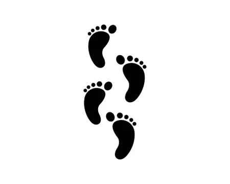 Foot logo icon vector Stock Illustration