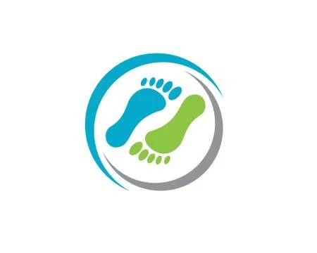 Foot Logo Template Stock Illustration